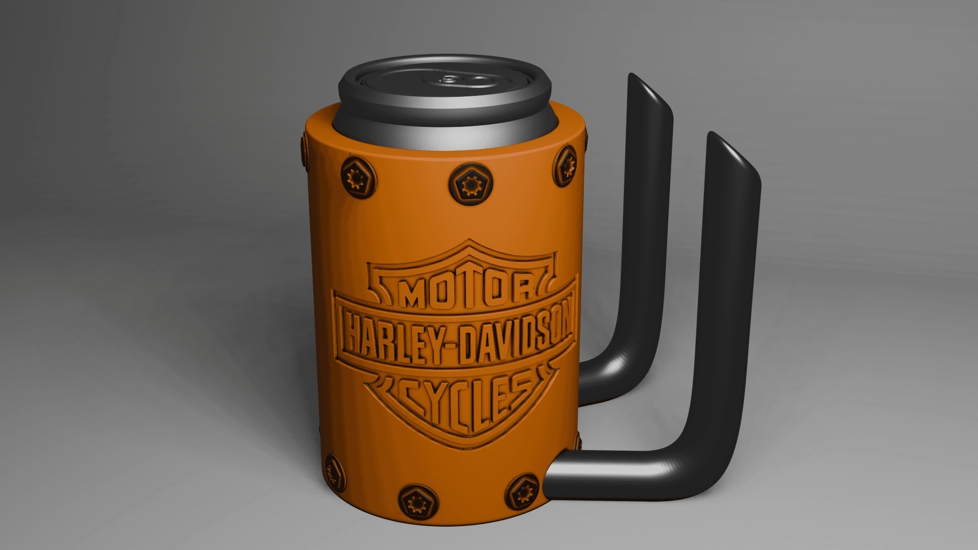 Harley Davidson Beer Can Holder  3d model