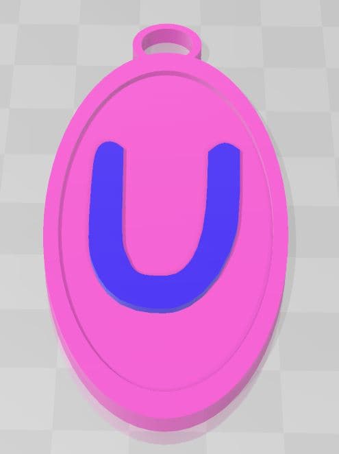 U KEYCHAIN 2.stl 3d model