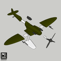 Supermarine Spitfire - 1:28 Scale Model 3d model