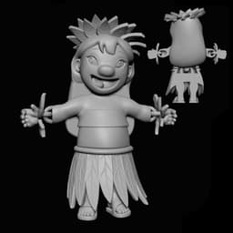 Articulated Hula Dancing Lilo Flexi Toy 3d model