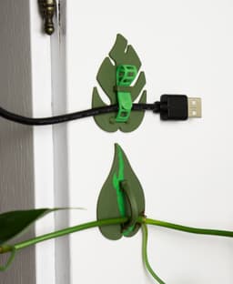Plant Cable Clips & Ties "LeafLock" | Adjustable Cable Zip STL to 3D print | Leaf Wall Clips 3d model