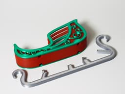 Modular Sleigh Coaster Holder 3d model