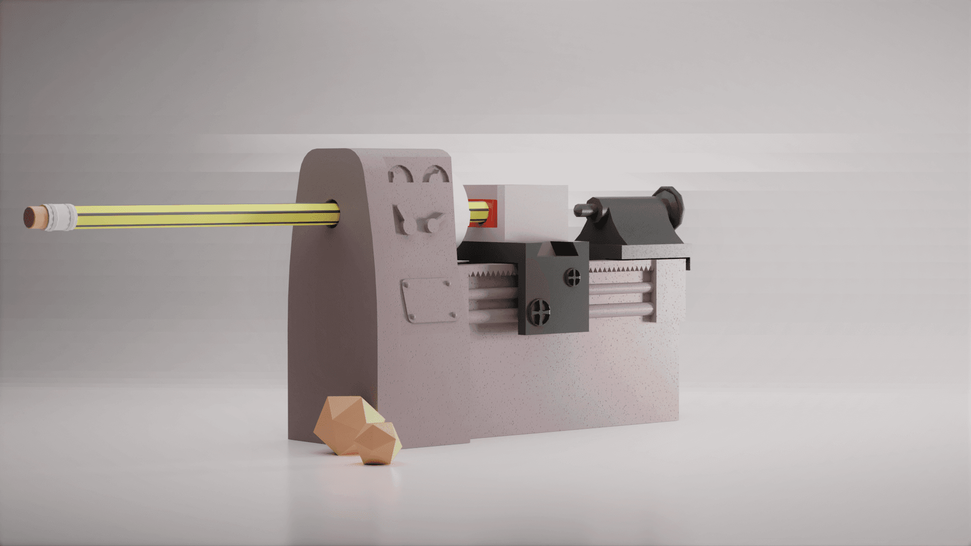 Lathe pencil Sharperner stl 3d model