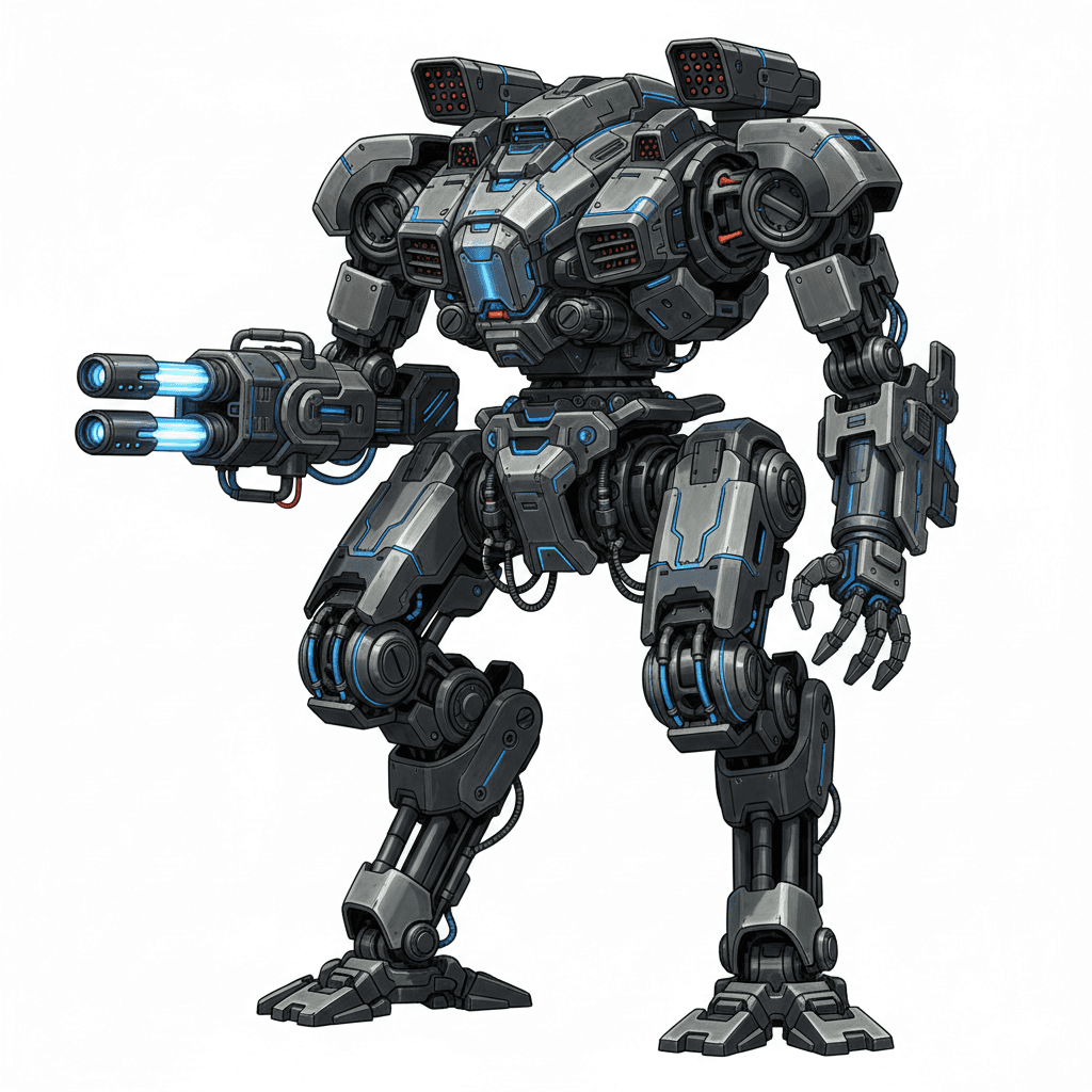 Military Mechs : Plasma Cannon Walker Mech 3d model