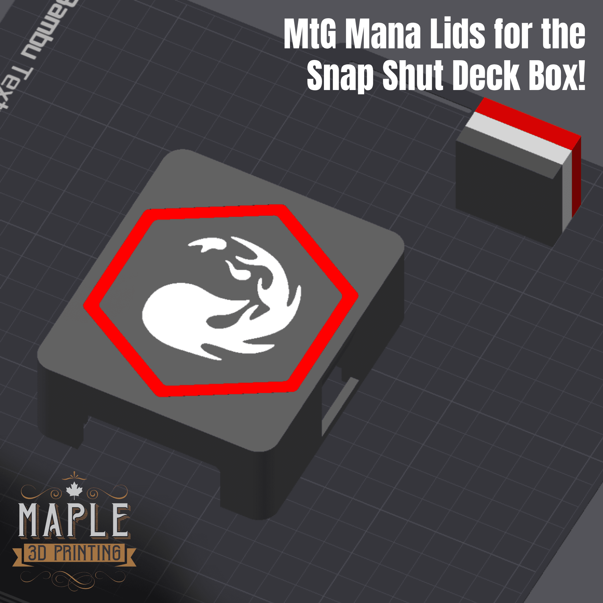 Snap Shut Deck Box - MtG Version 3d model