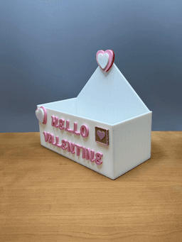 Valentine Envelope Gift Box No AMS Needed Customizable Text. 3d model