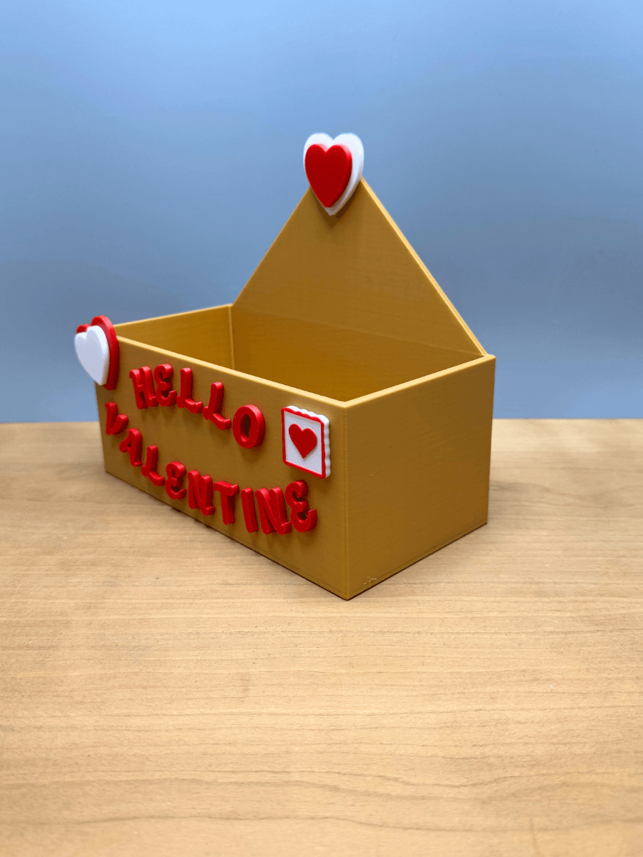 Valentine Envelope Gift Box No AMS Needed Customizable Text. 3d model