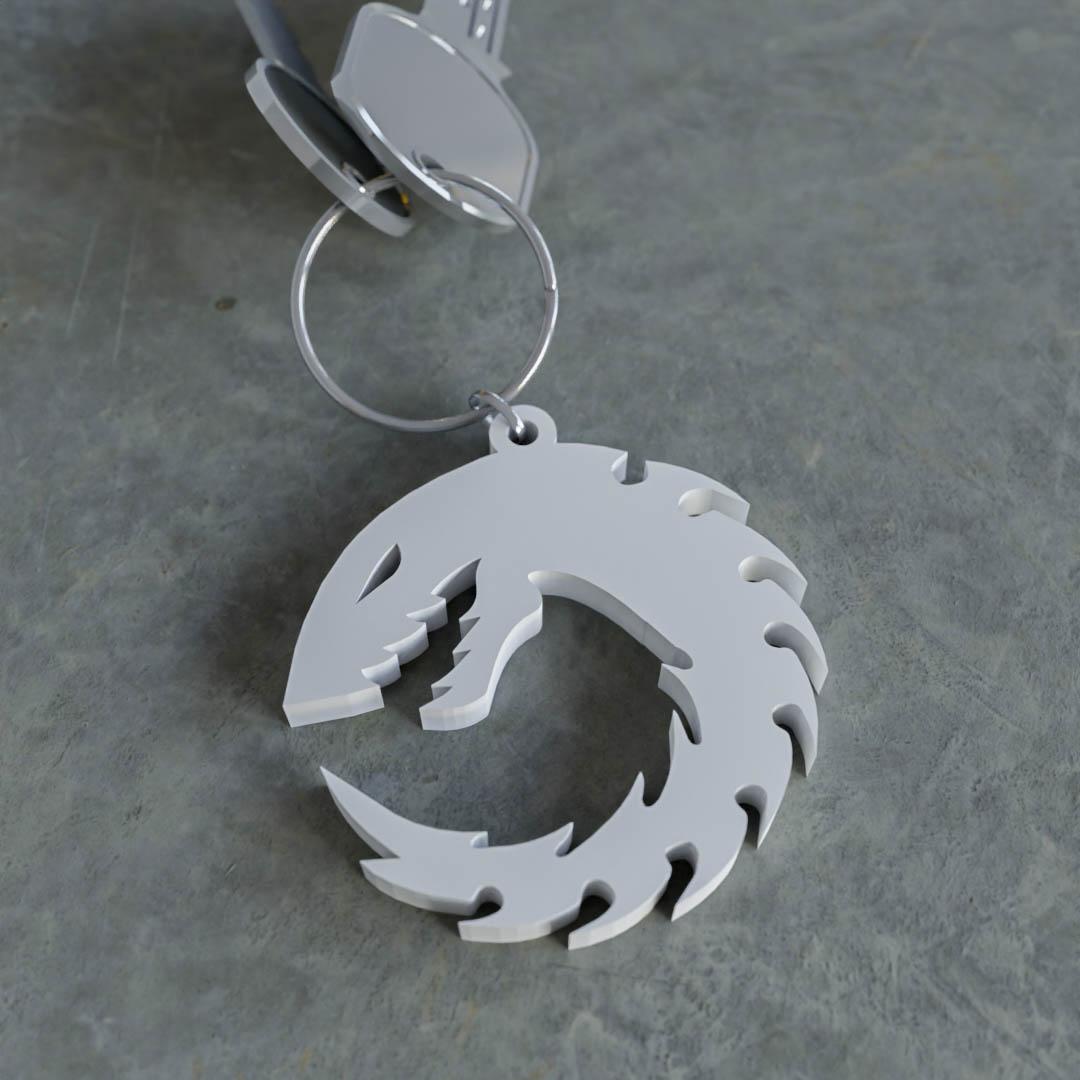 Tribal Shark keychain 3d model