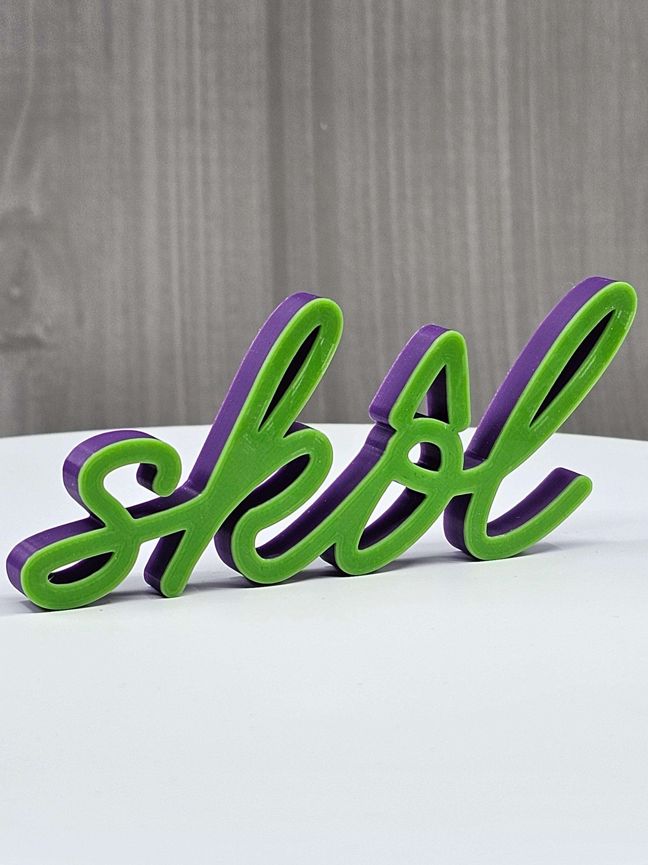 "skôl" word art decor | cheers/skol to FHW 🍻 3d model