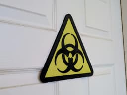 Biohazard Door Sign Warning Plaque 3d model