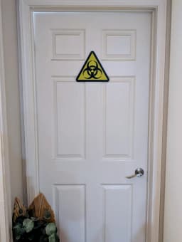 Biohazard Door Sign Warning Plaque 3d model