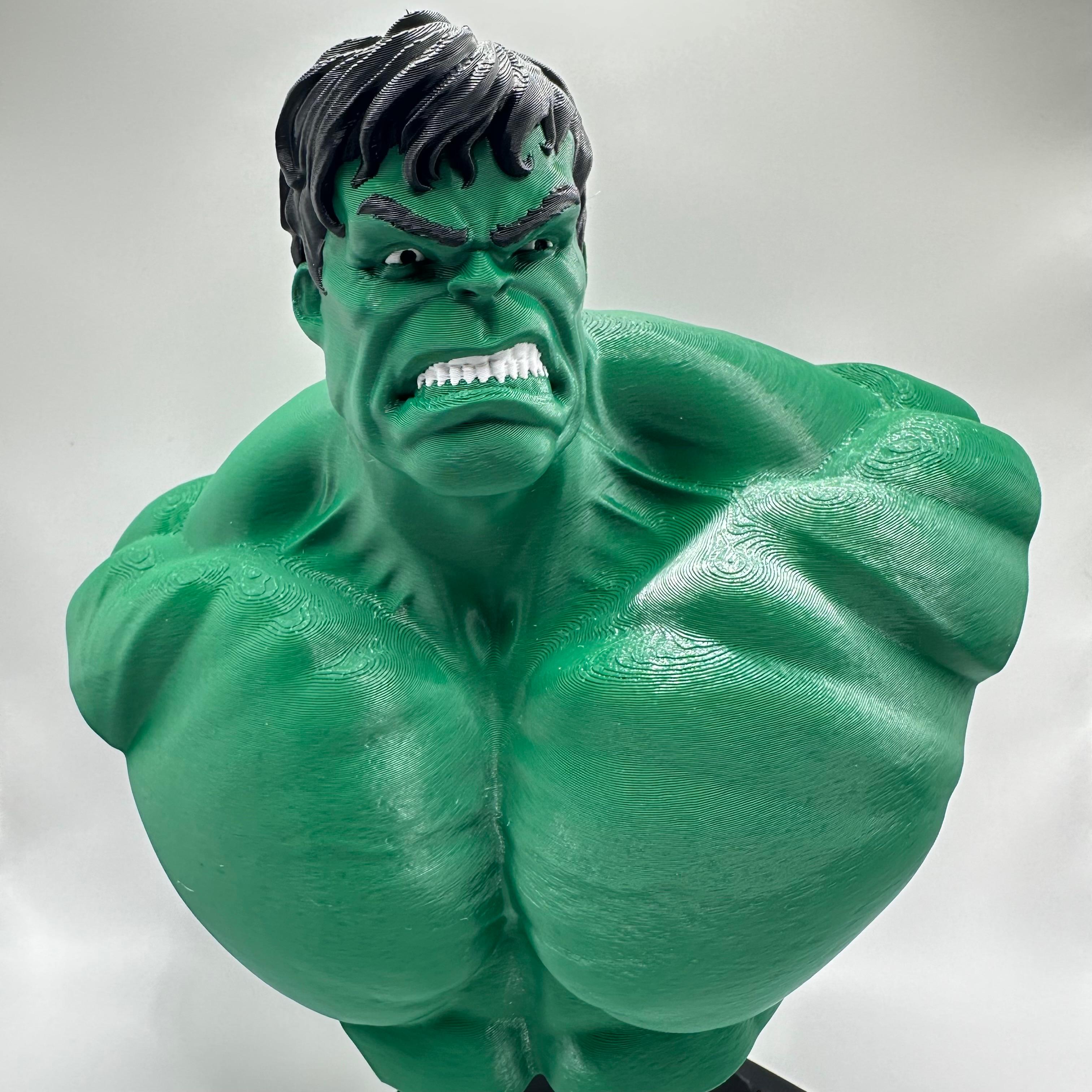 Hulk Bust - Multicolor - No Supports 3d model