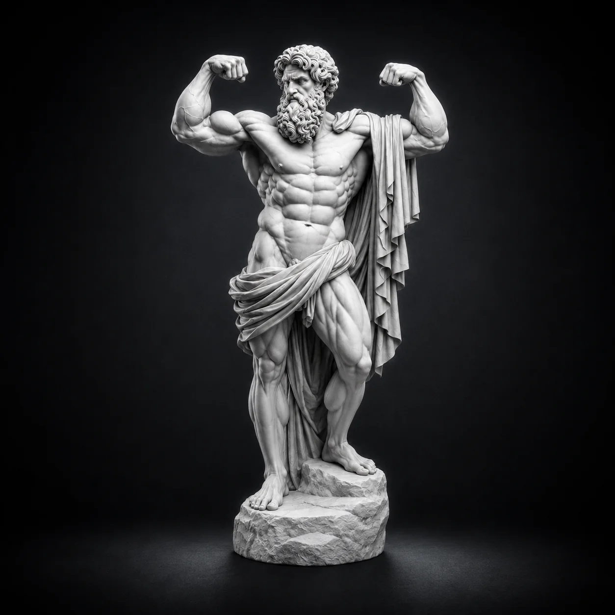 Zeus The Mighty STL | Greek God Bodybuilder Statue | Ancient Mythology 3D Print Model 3d model