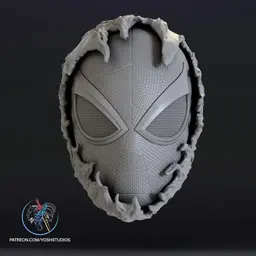 Spiderman Becoming Venom Mask 3d Printer File STL 3d model