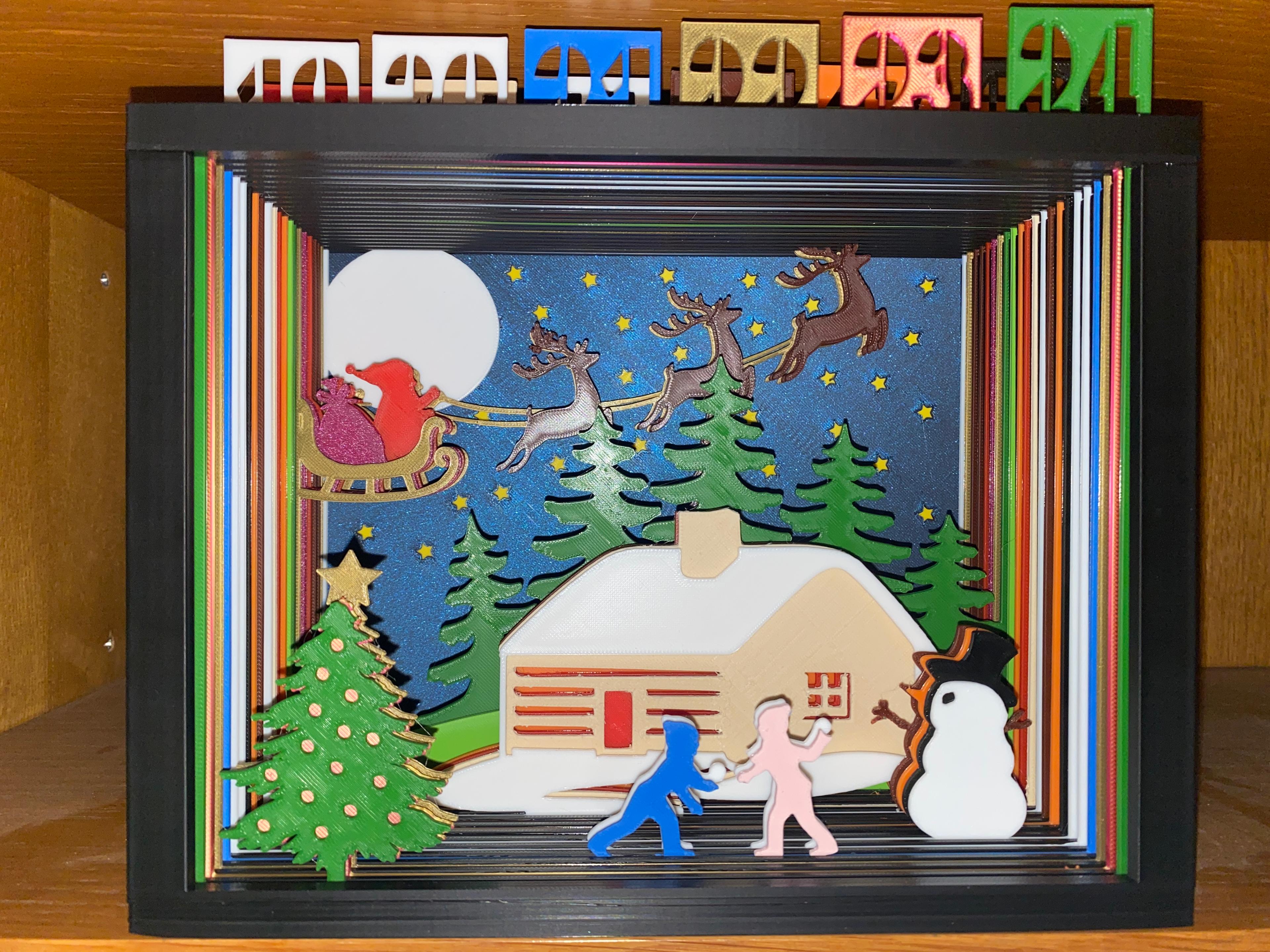 Christmas Scene Silhouette Advent Calendar - Impressive work as usual 3D Bunny. Thank you so much.  - 3d model
