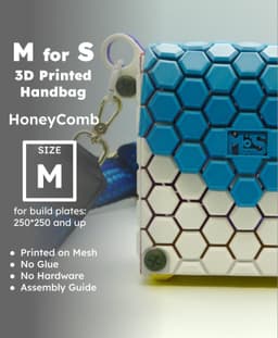'M for S' Handbag - Size M - Honeycomb 3d model