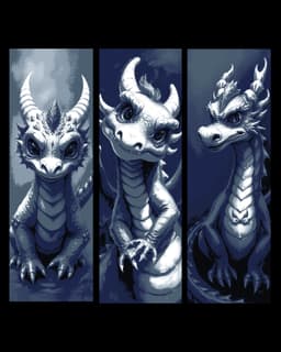 The curious little dragon is back at it - Set of Bookmarks 3d model