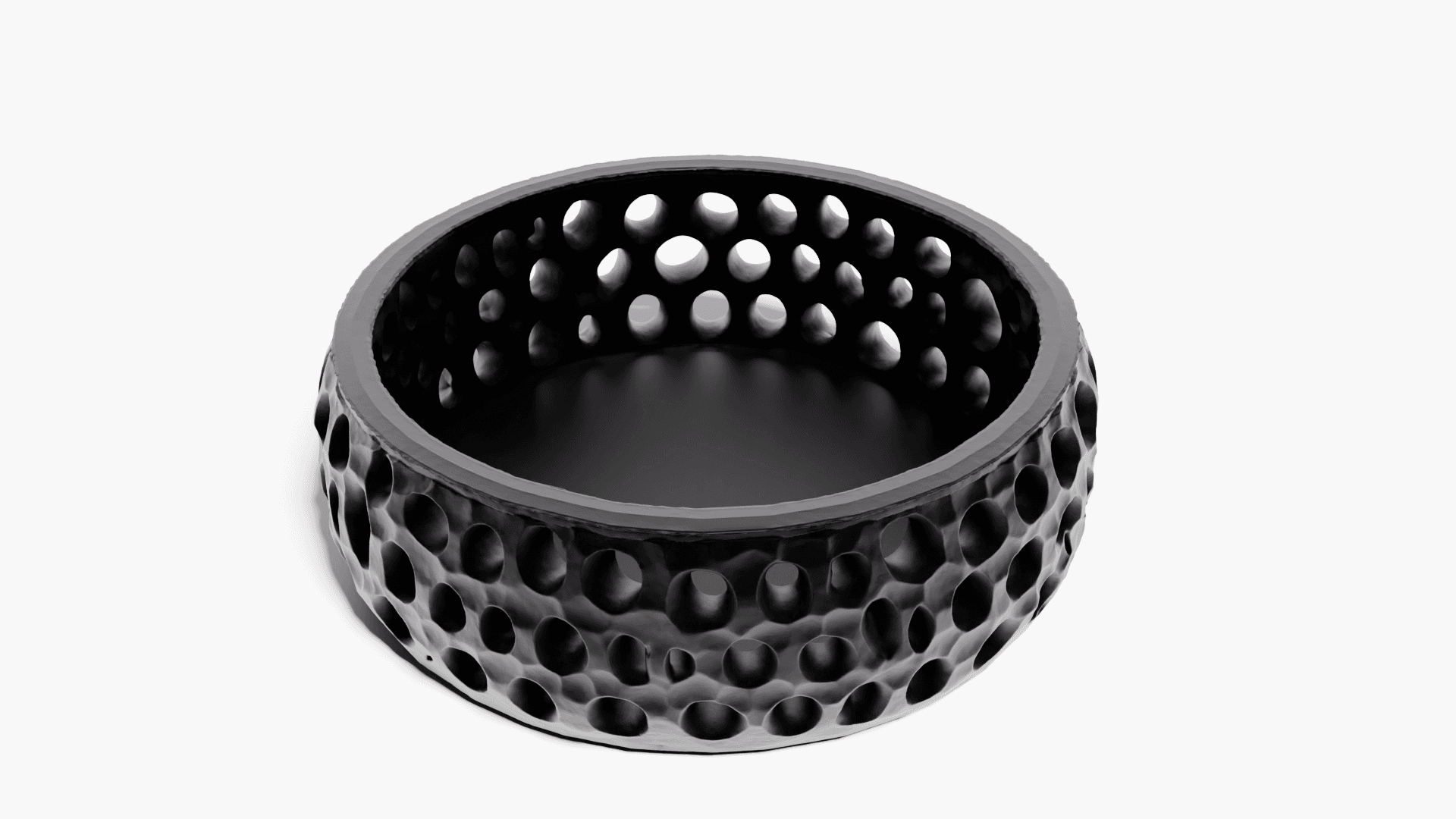 Lava Catch-All Bowl STL File Modern Volcanic Textured Decorative Organizer for 3D Printing 3d model