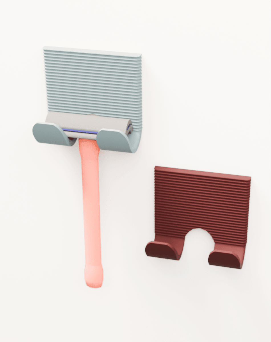 Shaving Razor Wall Holder 3d model