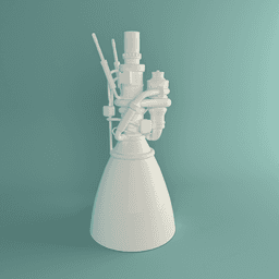 Spacex raptor v2 engine 3d model