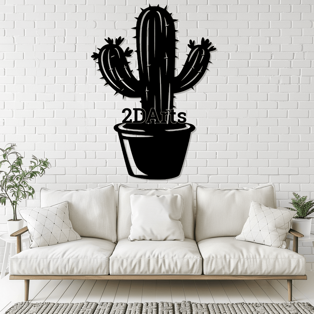 Cactus 2D Wall Art/Window Art 3d model