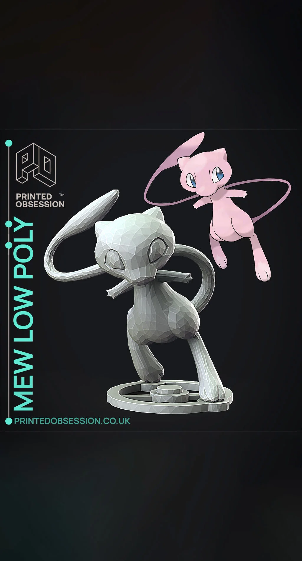 Mew - Low Poly - Pokemon - Fan Art 3d model