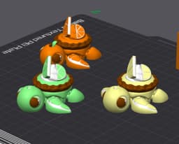 Citrus Pie Turtles - Orange, Lemon, Lime 3d model
