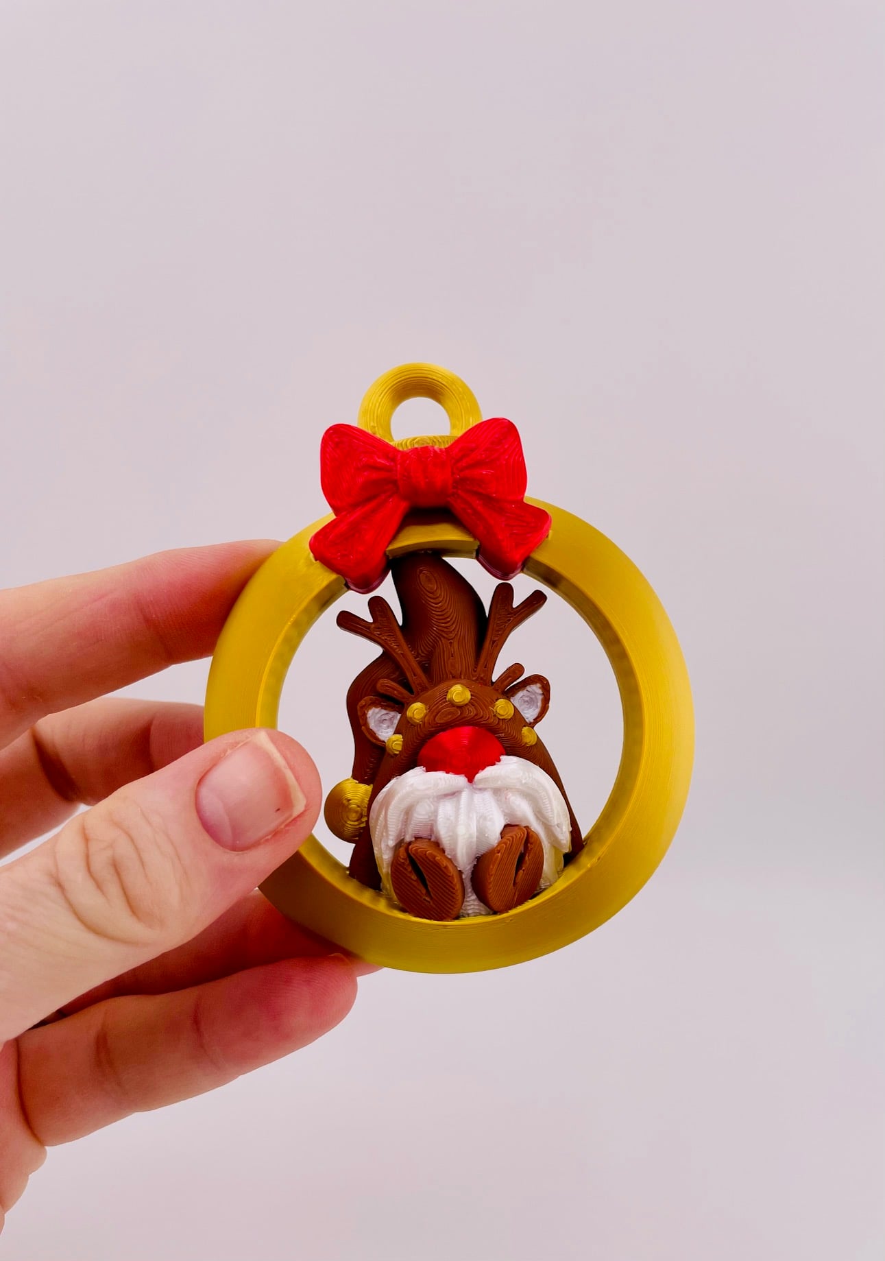 Reindeer Gnome Ornament Set 3d model
