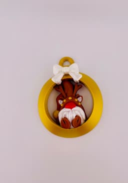 Reindeer Gnome Ornament Set 3d model