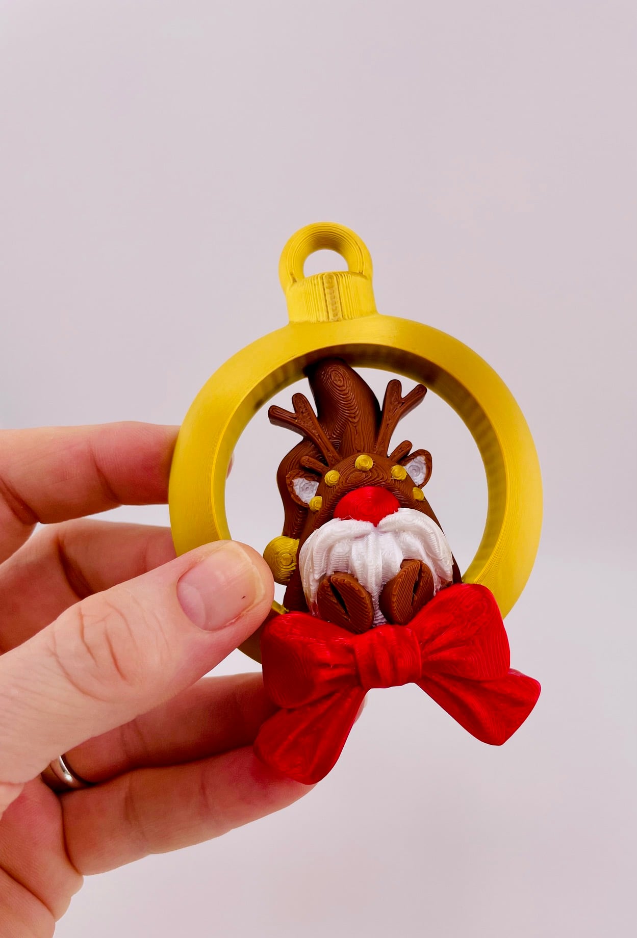 Reindeer Gnome Ornament Set 3d model