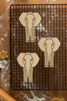 Elephant Cookie Cutter, Biscuit Cutter 3d model