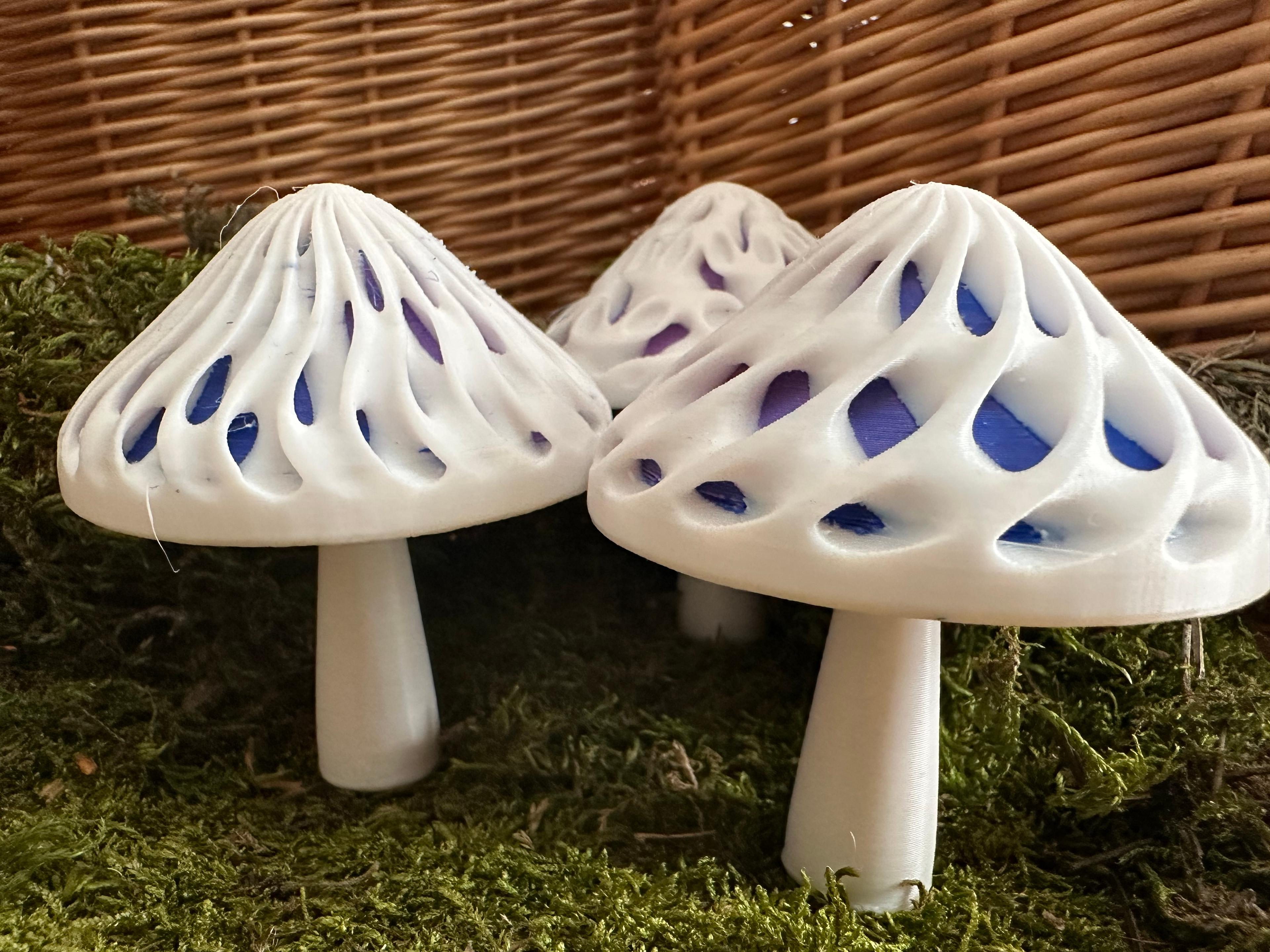 Dual Colour Modular Mushroom Caps (Surfaces) 3d model