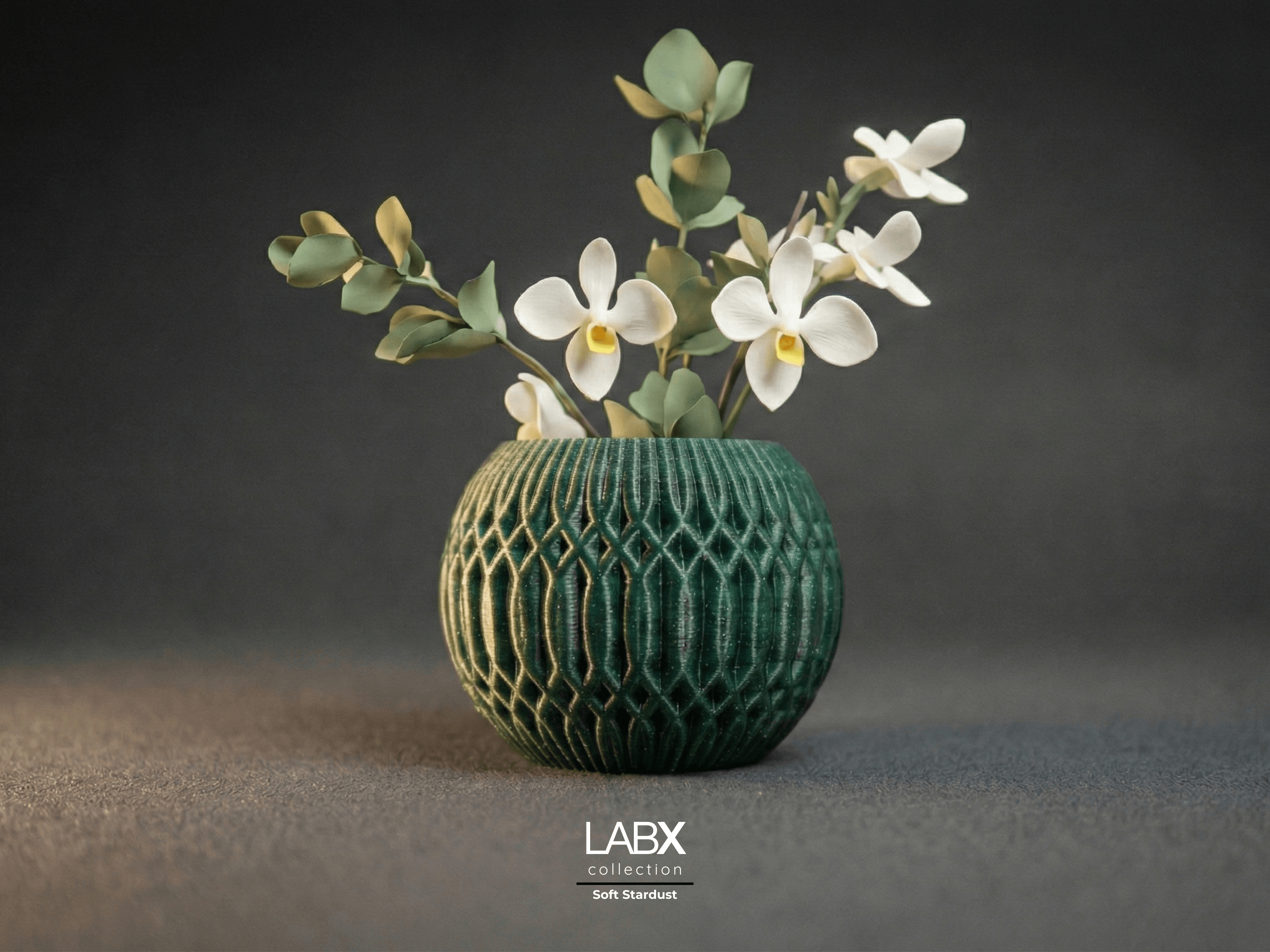 Soft Stardust – Geometric Textured Decorative Pot 3d model