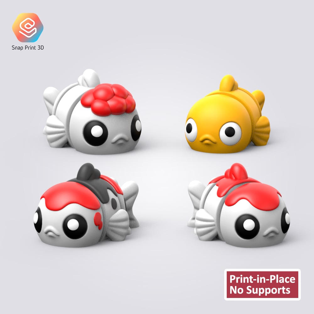 Flexi Gold Fish V02 3d model