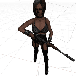 Sexy Post Apocalyptic Sniper Woman Sheva v2 3d model