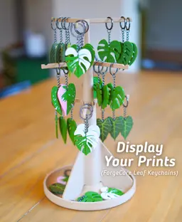 Collapsible Keychain Rack - Print in Place Keychain Rack - Prints for Sellers 3d model