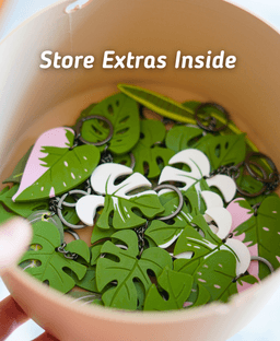 Collapsible Keychain Rack - Print in Place Keychain Rack - Prints for Sellers 3d model