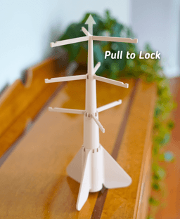 Collapsible Keychain Rack - Print in Place Keychain Rack - Prints for Sellers 3d model