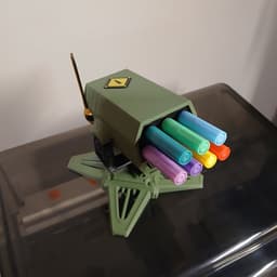 Articulated Missile Battery Pen Holder 3d model