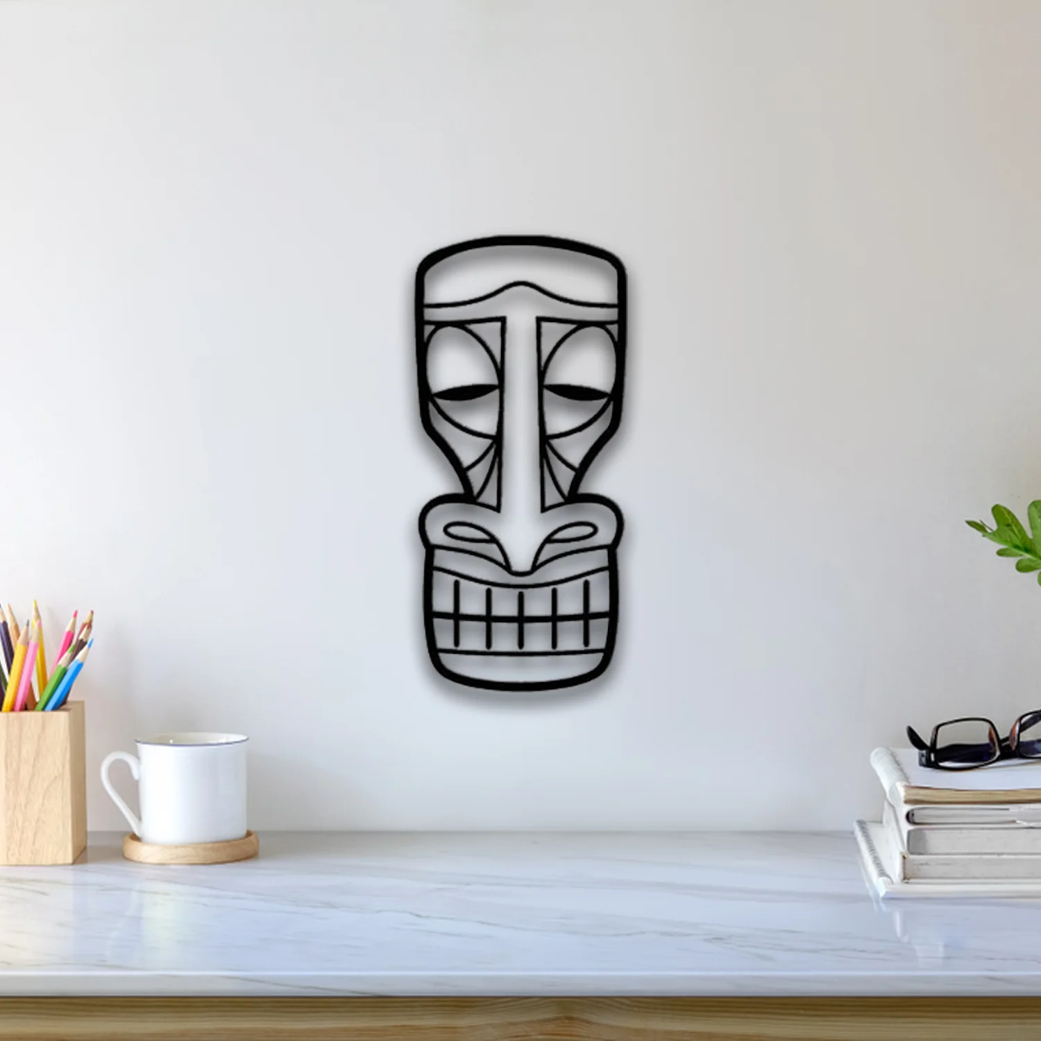 African Mask Wall Art 3d model