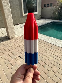 Bomb Popsicle or Rocket Popsicle Stash Container - With Melty Condition 3d model