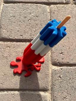 Bomb Popsicle or Rocket Popsicle Stash Container - With Melty Condition 3d model