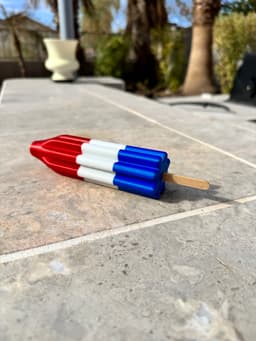 Bomb Popsicle or Rocket Popsicle Stash Container - With Melty Condition 3d model