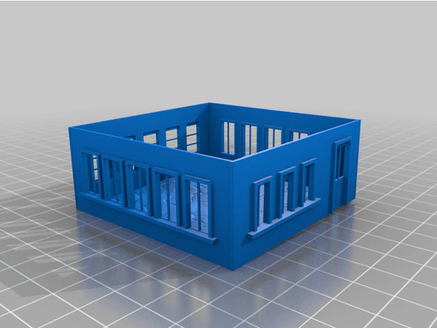 Signal box with train 3d model