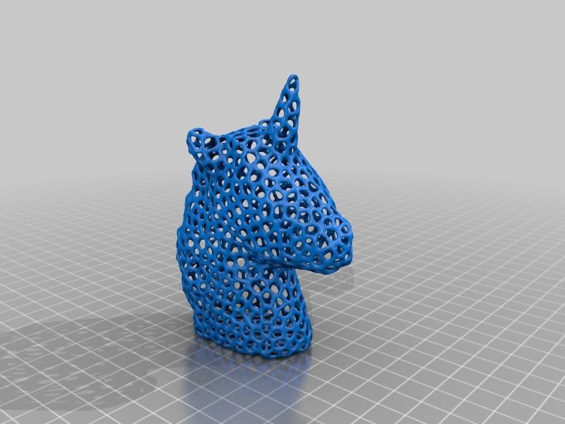 Unicorn - Low Poly / Voronoi 3d model