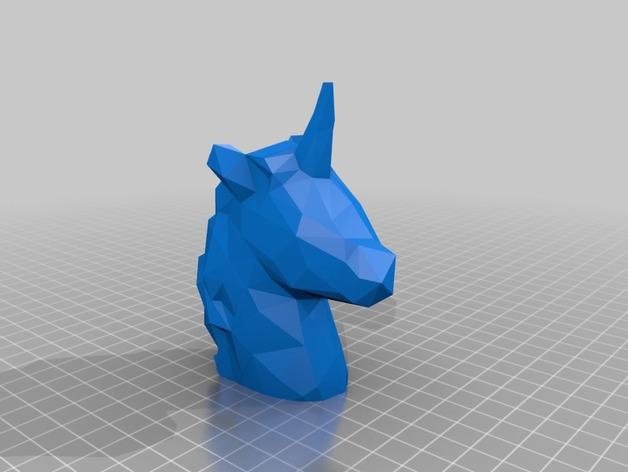 Unicorn - Low Poly / Voronoi 3d model