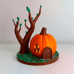 Pumpkin House Lamp 3d model
