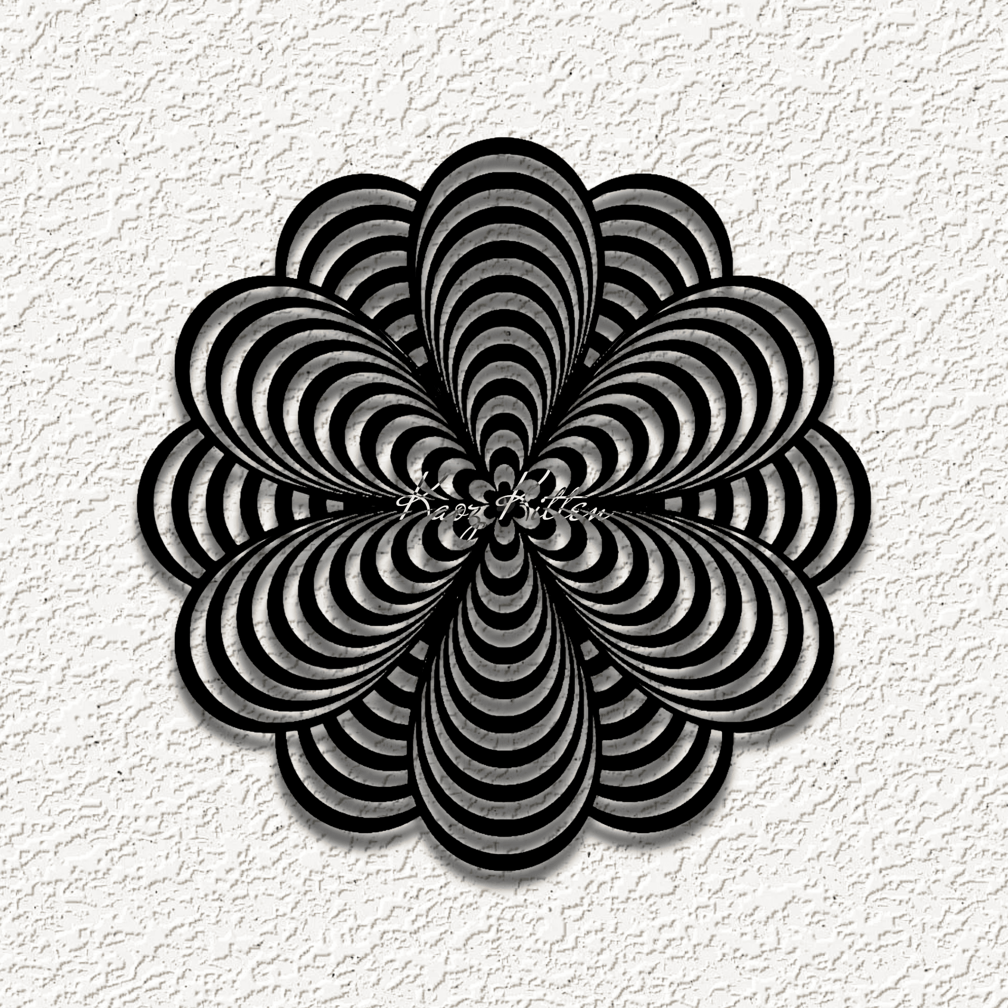 optical illusion 3d mandala wall art home decorer.stl 3d model