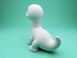 Brontosaurus – Cute Pastel Minimalist Dinosaur for 3D Printing 3d model