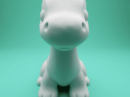 Brontosaurus – Cute Pastel Minimalist Dinosaur for 3D Printing 3d model